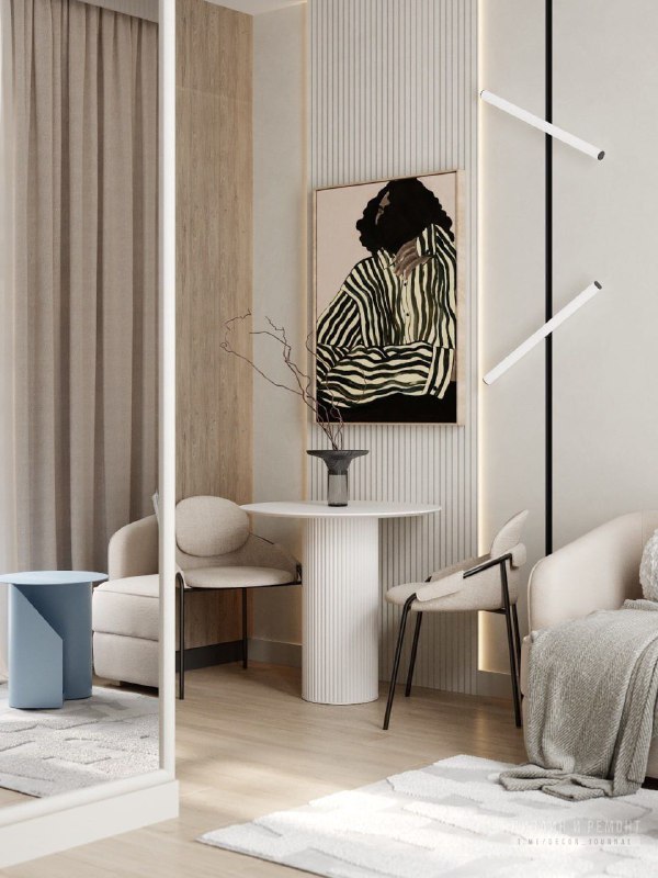 Квартира-студия 27 м для девушки Дизайн - студия Ti Interiors до_30м Дизайн и ремонт - изображение 3 - студия, дизайн, квартира