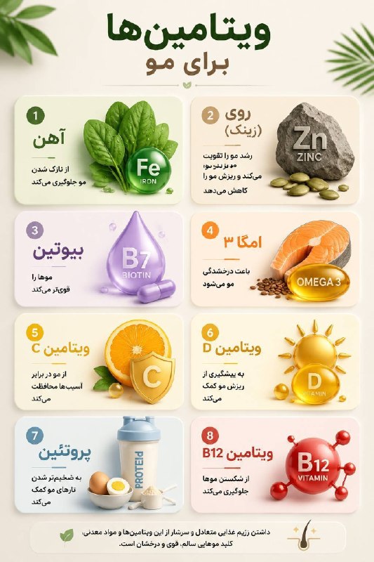 اخبار قزوین: ♦️ویتامین ها برای مو#دانستنی@akhbarghazvin