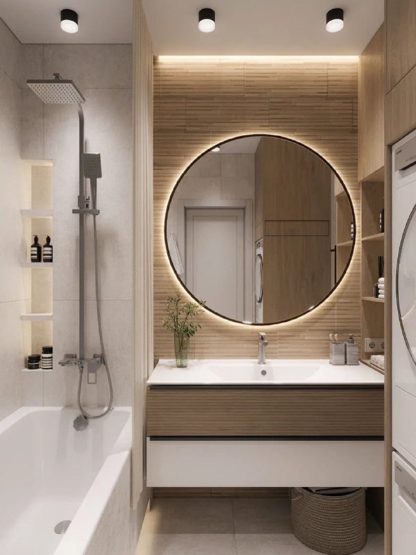 Санузлы в нашем проекте квартира70квм компактные, но максимально функциональные Ванная комната всего 3,8 м , но здесь разместили всё необходимое ва... - изображение 2 - максимально, всего, даже