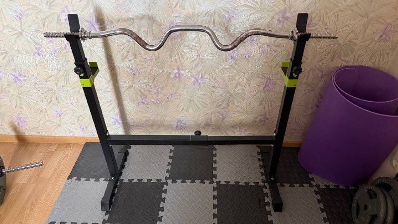 гриф кривой 60 лари, стойка для штанги 120 лари