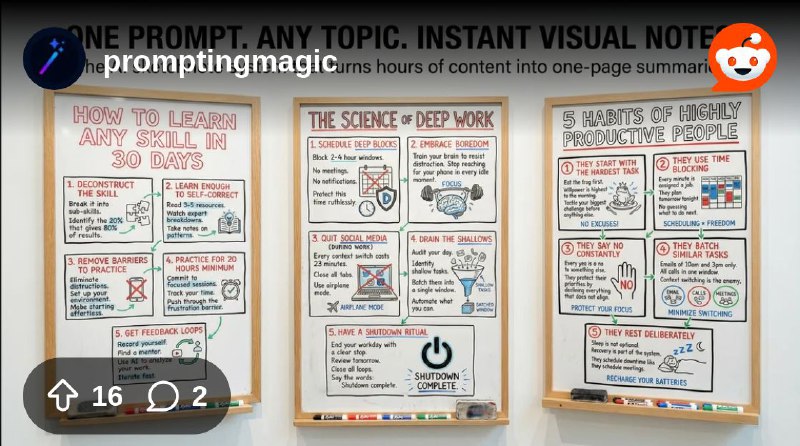 From the promptingmagic community on Reddit: The ultimate learning hack: two Gemini prompts that turn any YouTube video into a…