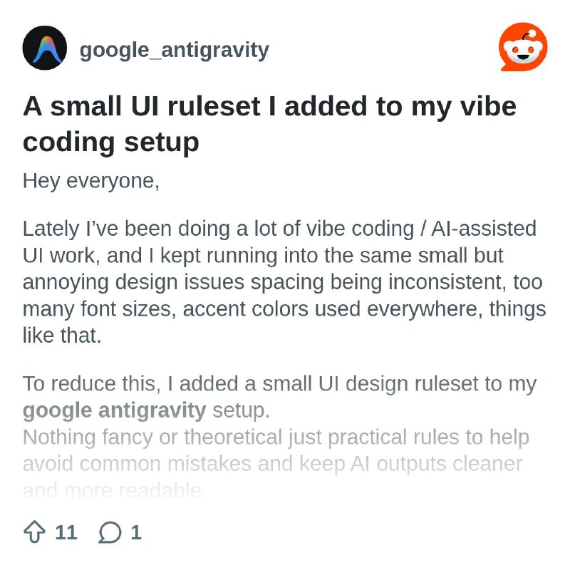 From the google_antigravity community on Reddit