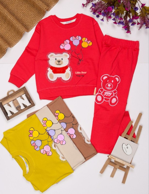 پخش بچگانه نی نی ناز👫: 🎗 بلوزشلوار دخترانه گلدوزی خرس 🎗🧶جنس کار:پنبه✂️سایزبندی : ۴۰.۴۵💸قیمت فروش : ۵۳۰۰۰۰تومان🎫بارکد :۲۲۱۸۸۸❌تعداد محدود❌