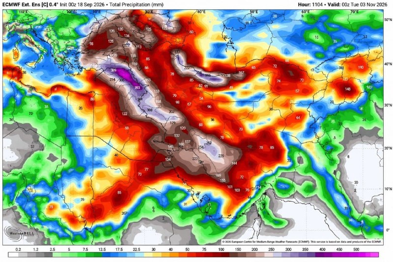 Meteorology: The intensity of the rain and snow in October and November will be so intense that there is a possibility of floods and blizzards in most districts of the country!