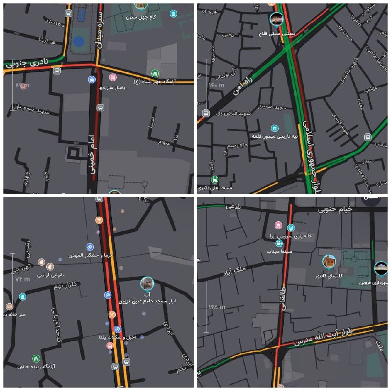 اخبار قزوین: ♦️هم اکنون؛ وضعیت ترافیکی قزوین 🚦🔹ترافیک در طالقانی، مدرس، سپه-شهدا، بلوار جمهوری اسلامی و امام خمینی، سبزه میدان و نادر