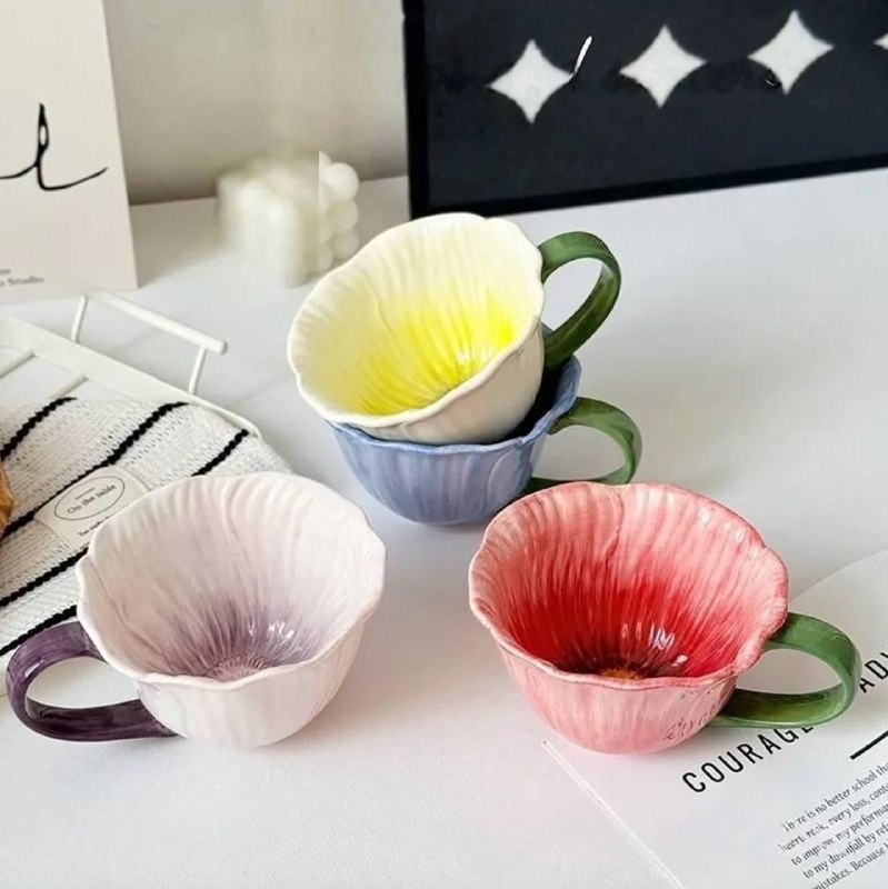 Нашлась милая кружка-цветок Идеальный вариант для уютного завтрака или для подарка близкому. Ссылка - изображение 3 - нашлась, милая, кружка