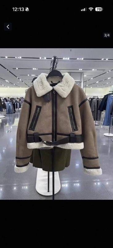 Женская дубленка, б/у состояние идеально , размер s/m -50лари — фото 1