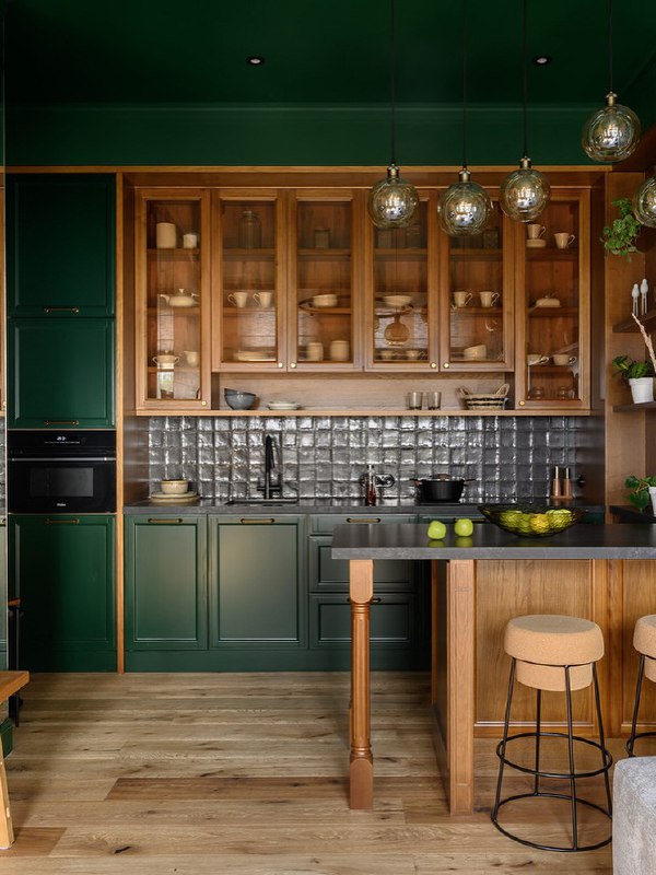 Квартира для молодой девушки-студентки. Её пожелания к интерьеру включают использование темно-зелёного цвета, деревянной фактуры и живых растений. ... - изображение 4 - квартира, молодой, девушки