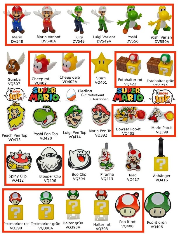 Куплю выделенные фигурки Супер Марио (Kinder Joy Super Mario), обязательно со вкладышами — фото 1