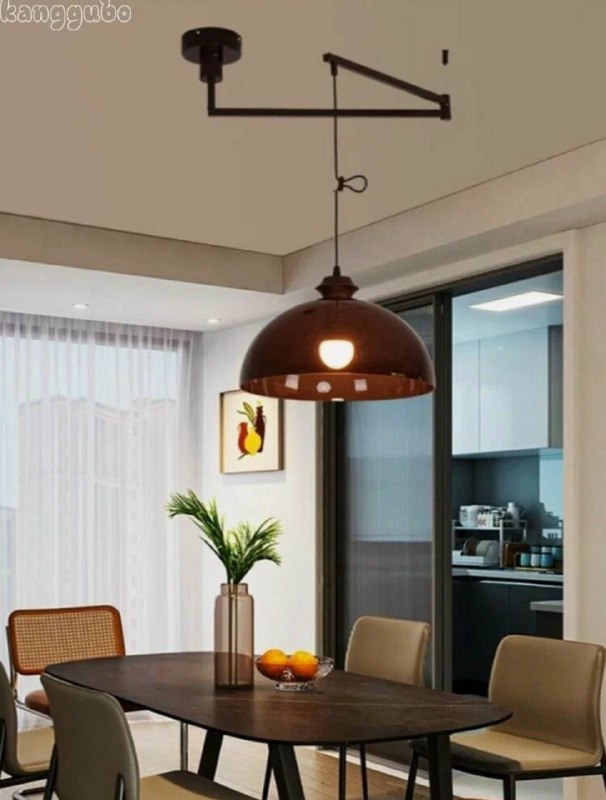 Передвижная люстра с поворотным рычагом. Знали о существовании такой? А что удобно - переставил стол в другое место, и не паришься, как светильник ... - изображение 5 - передвижная, люстра, поворотным