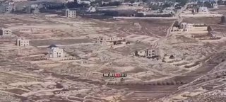 The moment of the Israeli bombardment in Mays al-Jabal