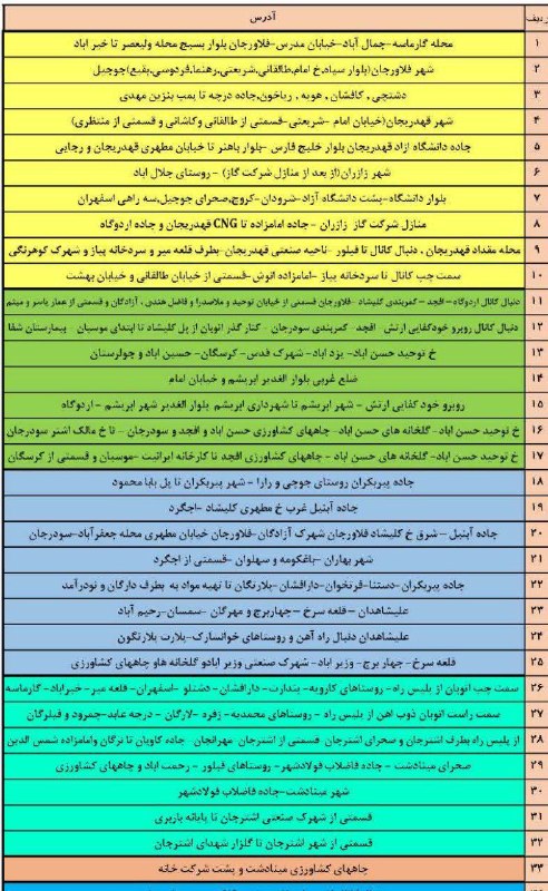 پــیــربــڪــران ســلــام: مشترک گرامی؛به‌ دلیل افزایش مصرف برق و به منظور حفظ پایداری شبکه ؛برق محدوده شما مطابق با جدول ، به شرح ذیل قطع خواهد شد