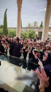 The 20th of Mahar is called the national day to commemorate Hafez Shirazi in the Iranian calendar. Different groups of people honored the memory of this famous Iranian poet by participating in the Shiraz rush on Monday. Mehdi Mehrandish, director of the Shahar Raz Choir Group, published on his Instagram a video of the presence of this group at Hafez's grave and the chorus of the famous lyric "Biya Gol Barfashanim" by the members of the group.