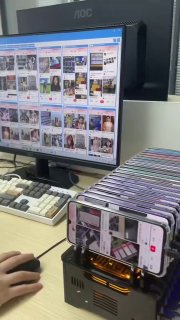This multi phone farm runs dozens of phones simultaneously to boost views and engagement.Science and facts💡