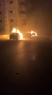 שריפה פרצה בכלי רכב פלסטינים בעקבות תקיפה ששיגרו מתנחלים בכפרים תלפית וג'לוד מדרום לשכם.