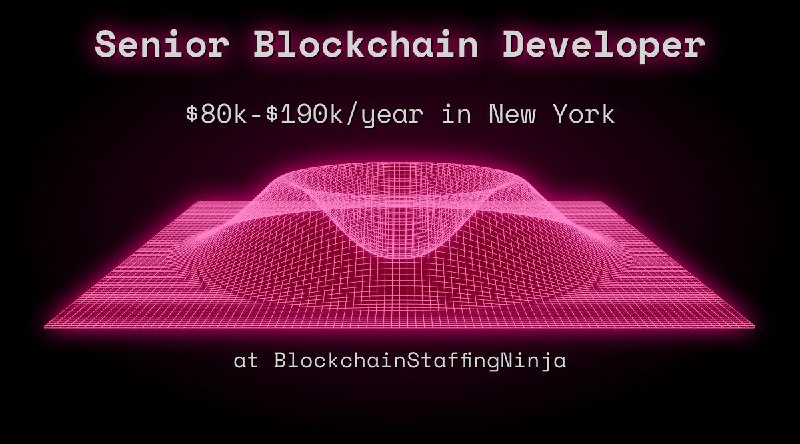 Web3 Senior Blockchain Developer $72k - $95k in New York at BlockchainStaffingNinja
