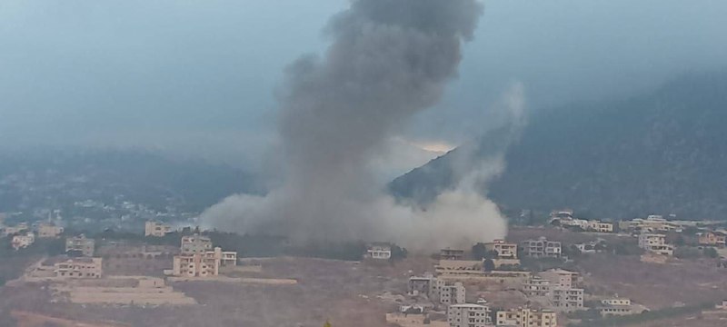 תיעוד נוסף של הפשיטה שפתח מטוס הכיבוש על העיירה ערבסלים, דרומית ללבנון.