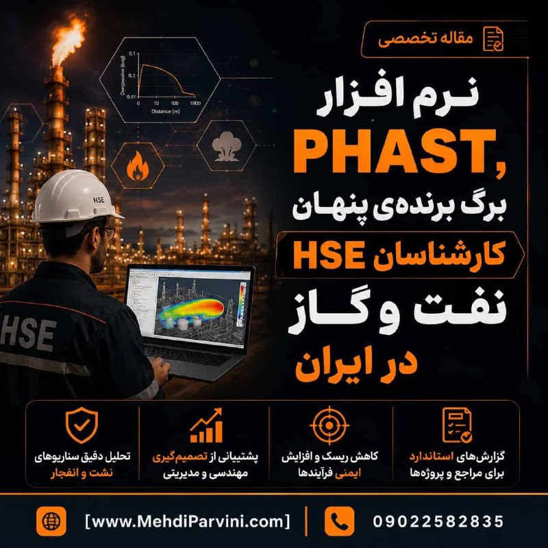 آموزش نرم افزارهای ایمنی: مقاله جدید سایت: نرم افزار PHAST، برگ برندهی پنهانِ کارشناسان HSE نفت و گاز در ایرانچکیدهی مقاله: تصور کنید در جلسهی