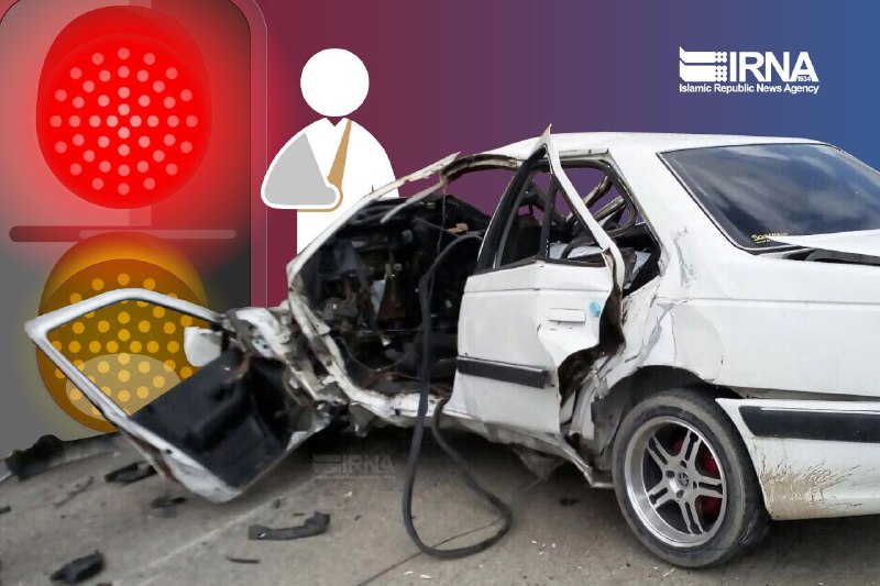 🔸 תאונה קטלנית של 2 מכוניות בציר אשחאן-ג'נגל גולסטן עם שלושה רגל