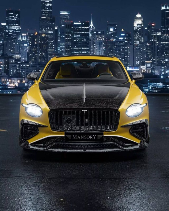 Банановый Bentley Continental GT с кучей карбона представили в Mansory. 2