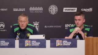 A press conference ahead of the Ireland-Israel Nations League match in Serbia was interrupted after an Israeli reporter linked the Irish national team to the Flydubai attack and later accused Irish players of calling Israeli players "monkeys" - which Ireland's FAI called "a lie".