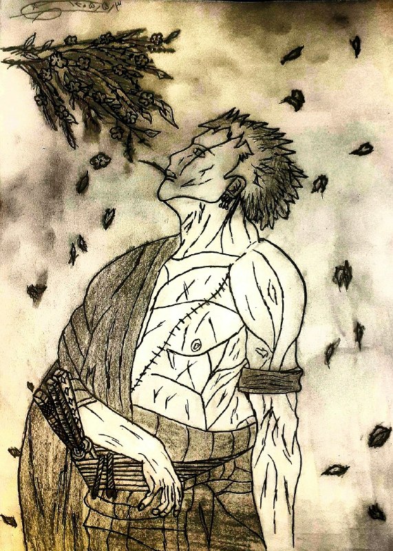 𝐎𝐍𝐄 𝐏𝐈𝐄𝐂𝐄 𝐀𝐖: ✏️|Amir 🌈#FanArt🍖#OnePiece 🔳#AnimWorld ☠️ @onepiecesfmking ☠️