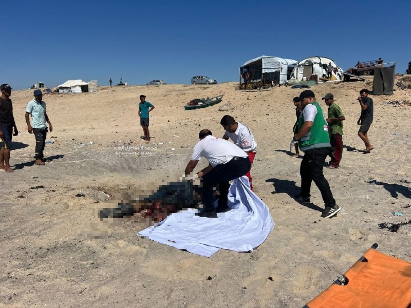 תמונות מזירת הפצצת מטוס הכיבוש על רכב וסביבתו ב"דרך הים" ממערב למחנה נוסייראת במרכז רצועת עזה, שהובילה להרג…