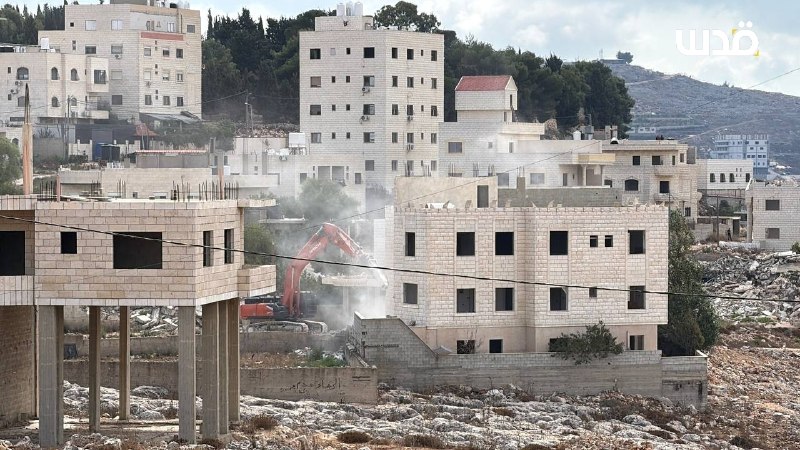 צבא הכיבוש מתחיל בהריסת שני מבנים באזור אל-תאוון בשכם