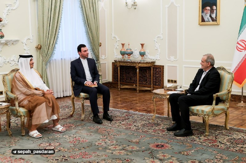 اخبار خاص: ️نخستوزیر و وزیر خارجه قطر با پزشکیان دیدار و گفتوگو کرد انتخاب خاص @entekhabe_khas