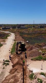החברה הכללית למים ותברואה בחמה מספקת קווי שאיבה ותמיכה לאבטחת מי שתייה לתושבי הכפרים טל מלח ואל-מג'דל.