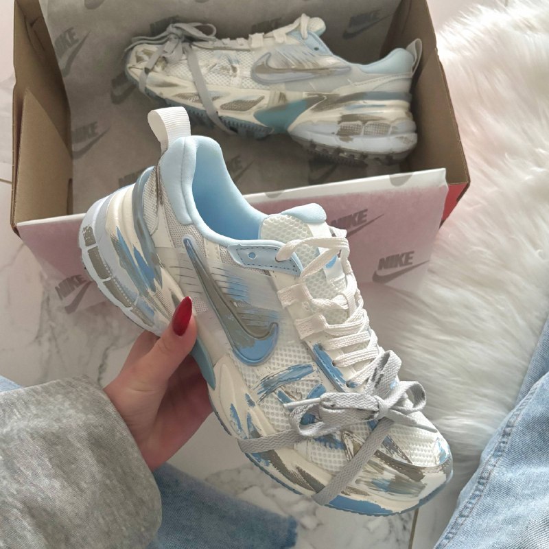 Nike Nike V2K Run Custom White Blue, фото 3