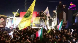 ערוץ אל-עהד מדווח על טקסי הלוויית "הוואלי הטהור" עלי ח'אמנאי בעיראק