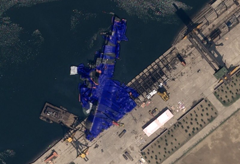 North Korean Warship Seen Severely Damaged After Failed Launch