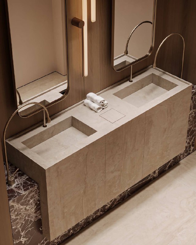 Тёплый интерьер сан. узла для любителей минимализма. Автор проекта leqb architects . - изображение 3 - тёплый, интерьер, сан