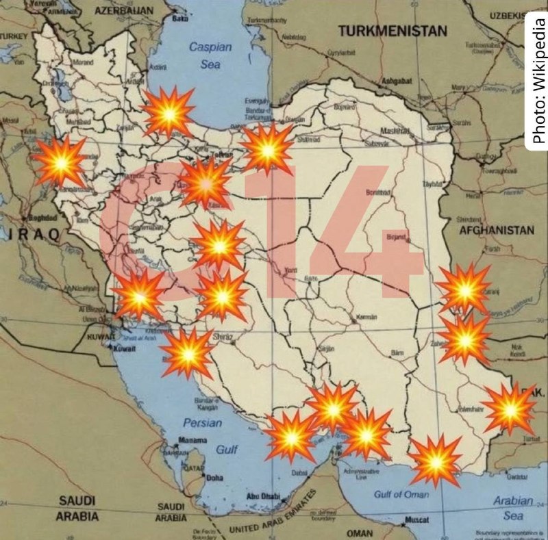 🚨 🚨 הרשימה המעודכנת של התקיפות האמריקאיות שפורסמה על ידי ערוץ 14: