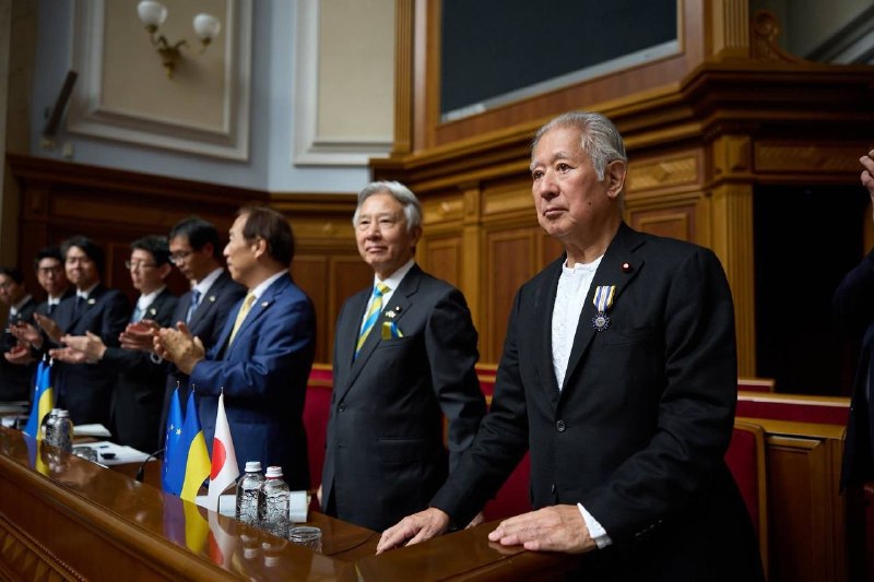A Japanese delegation in Kyiv, headed by the chairman of the House of Representatives, Aisuke Mori.
