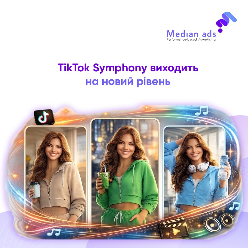 🎬 Найновішу модель TikTok Symphony можна назвати подарунком рекламодавцям. Свіженька Dreamina Seedance 2.5 надає більше можливостей для створення, вдосконалення та тестування своїх найкращих ідей.🔎 Що вміє робити:• відео до 30 секунд замість 15;• до 50 реф