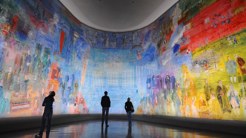 Let's visit a museum today'The Spirit of Electricity' by Raoul Dufy, Museum of Modern Art, Paris, France (© BERTRAND GUAY/AFP via Getty Images)