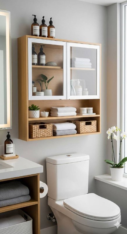 Как навести порядок в маленькой ванной 9 идей для хранения косметики и полотенец - изображение 2 - навести, порядок, маленькой