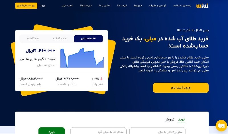 🗣 خبرهای داغ مجازی ✨️: 🔴خبرگزاری شین | shin به نقل از یه منبع معتبر:پلتفرم میلی گلد که داخلش طلای آب شده خرید و فروش میشه، حدود 300 کیلوگرم کسر