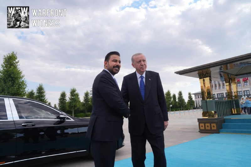 ️🇹🇷🇮🇶 נשיא טורקיה רג'פ טאיפ ארדואן קיבל רשמית את ראש ממשלת עיראק עלי אל-זיידי בטקס רשמי באנקרה.
