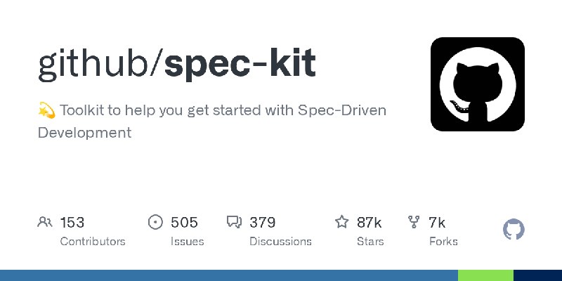 GitHub - github/spec-kit: 💫 Toolkit to help you get started with Spec-Driven Development