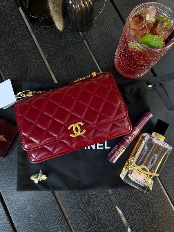 Chanel Chanel Mini Flap Bag Burgundy, фото 4