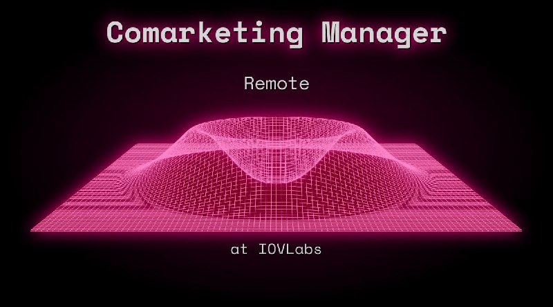 Web3 Comarketing Manager Remote at IOVLabs