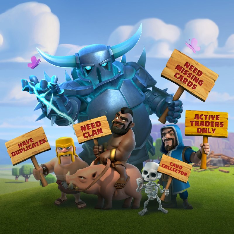 کلش اف کلنز Clash of clans: آیا همتیمی برای تبادل کارت ندارید؟🤔اطلاعات کلن خودتون رو کامنت کنید و اعضای جدید پیدا کنید 👥#dme🔺 کلشر مرجع اخبار باز