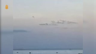 A Russian MANPADS operator trying to intercept incoming Ukrainian drones.