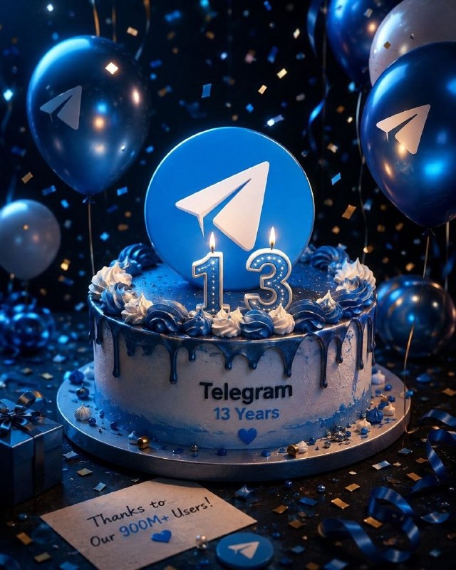 ((یونیک همراه)): 🔴 امروز تولد بهترین پیامرسان دنیا، تلگرامه.🔴تلگرام امروز 13 ساله شد 🎂@Unique_hamrah