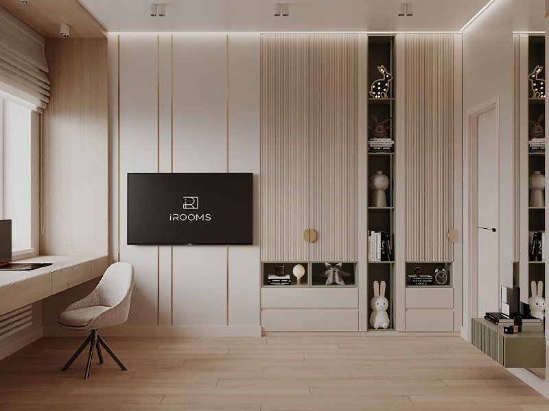 Две детские 14,9 и 14, 1 кв.м комнаты и кабинет 14,3 кв.м из проекта домвсочи 1 - лаконичная и уютная мягкий мятный диван кровать и тёплая деревянн... - изображение 6 - кабинет, планировка, telegram