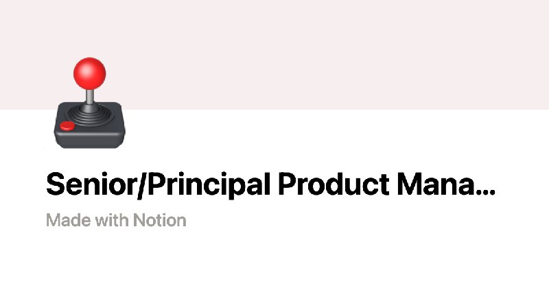Senior/Principal Product Manager (US) | Notion