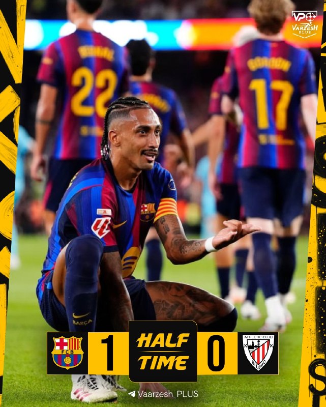 Varzesh+plus | ورزش پلاس: 🤩🤩🤩🤩🤩 هفته اول لالیگای اسپانیا🤩 بارسلونا 😃🆚😃 اتلتیک بیلبائو 🤩⚽️ گل های بازی :🙂 : رافینیا{38} | مشاهده گل▶️ @LiveScore_pl
